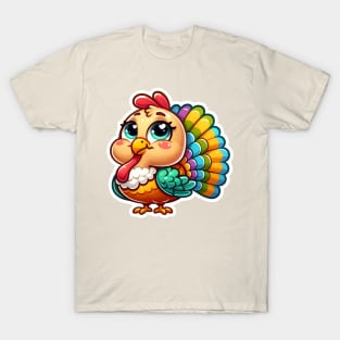 Turkey Kawaii Critter Cove Cute Animal A Splash of Forest Frolics and Underwater Whimsy! T-Shirt